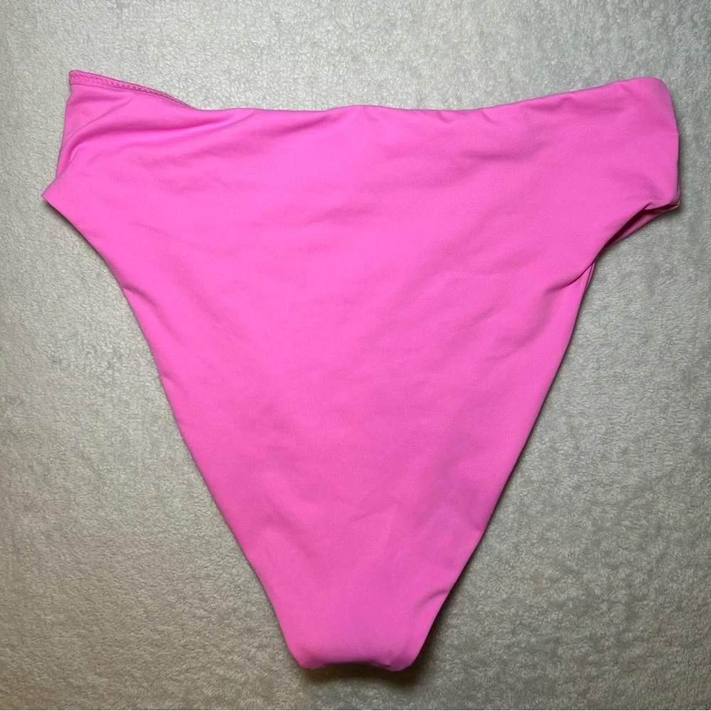 Skims Recycled Swim Mid Waist Swimsuit Bottoms in Pink Size Small